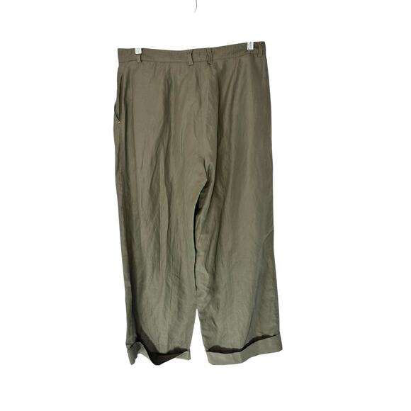 Cambio Pants Gray Basic Casual‎ Linen Blend Relaxed Cropped Pants Size 10 - Picture 11 of 15